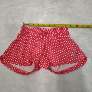 Nike Toddler Girls Shorts 18M Pink White Polka Dot Athletic Elastic Waist